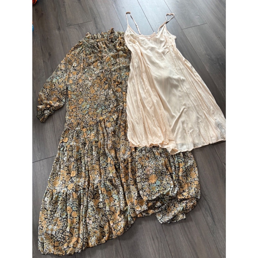 Free People Feeling Groovy Maxi Dress Women XS Multicolor Floral Tiered Boho - Picture 2 of 16